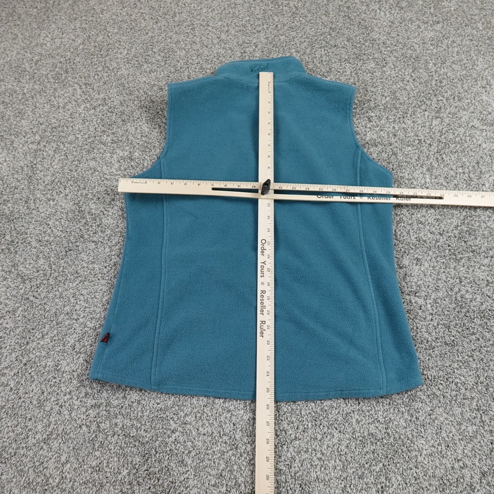 Woolrich Vest Womens L Blue Fleece Sleeveless Sweater Zip Outdoors Hike Trail - Picture 6 of 9